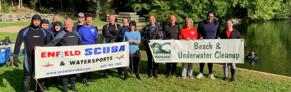 Volunteer Divers Clean Up West Hill Pond